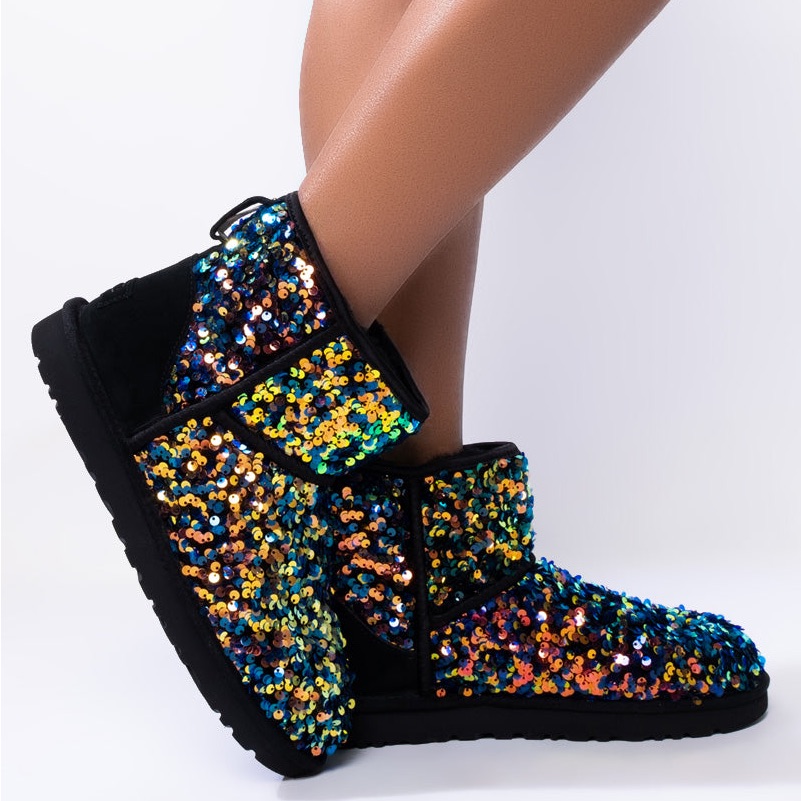 Ugg Womens Classic Mini Stellar Sequin Ugg Bootie Size 7